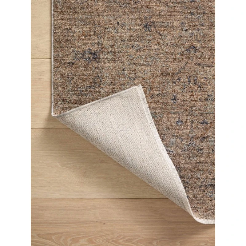 Angela Rose x Loloi Blake Taupe / Blue BLA-03 5 ft. 3 in. X 5 ft. 3 in. Round Rug