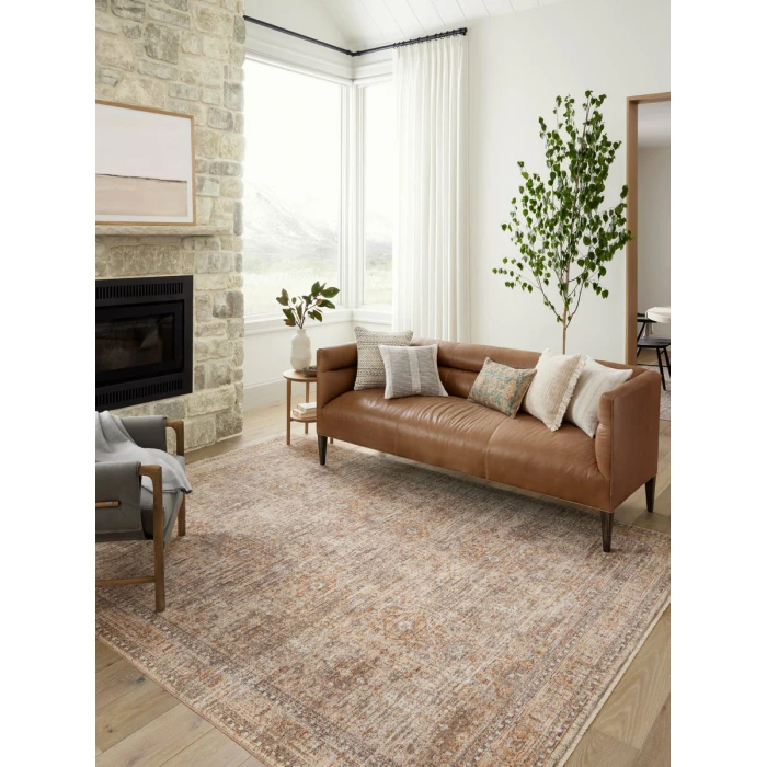 Angela Rose x Loloi Blake Oatmeal / Spice BLA-06 2 ft. 7 in. X 10 ft. Rectangle Rug
