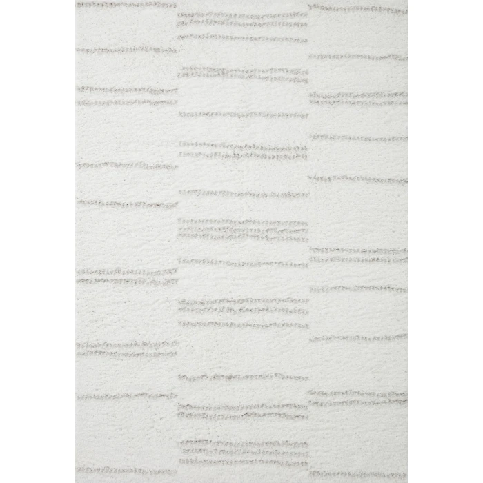Loloi II Bliss Shag BLS-02 White / Grey 3'11" X 6' Area Rug