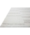 Loloi II Bliss Shag BLS-02 White / Grey 2'-7" x 7'-6" Area Rug