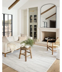 Loloi Bliss Shag White / Grey BLS-02 9ft.-3in. X 13ft. Rect. Rug