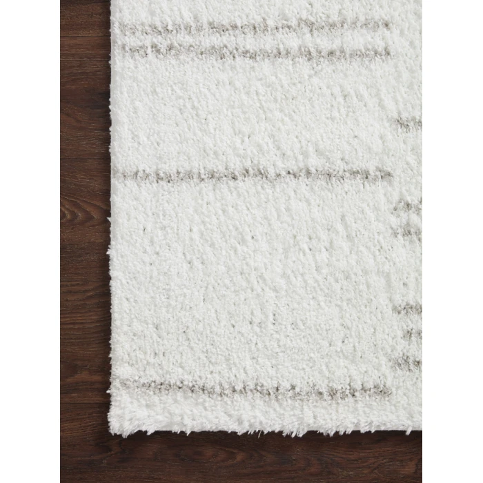 Loloi II Bliss Shag BLS-02 White / Grey 3'11" X 6' Area Rug