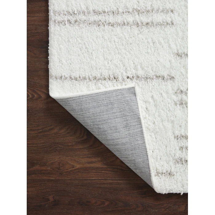 Loloi II Bliss Shag BLS-02 White / Grey 3'11" X 6' Area Rug
