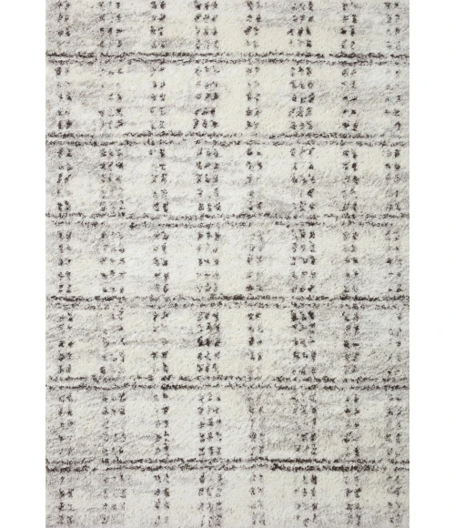 Loloi II Bliss Shag BLS-03 Cream / Grey 2'-7" x 7'-6" Area Rug