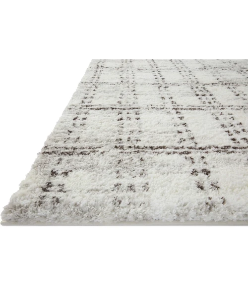 Loloi II Bliss Shag BLS-03 Cream / Grey 2'-7" x 7'-6" Area Rug