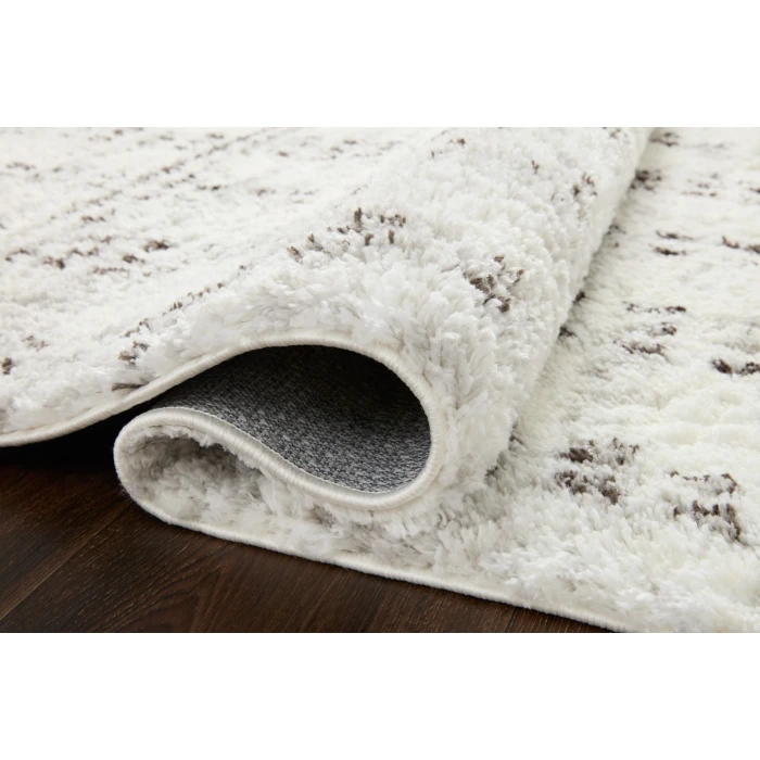 Loloi II Bliss Shag BLS-03 Cream / Grey 18" x 18" Sample Area Rug