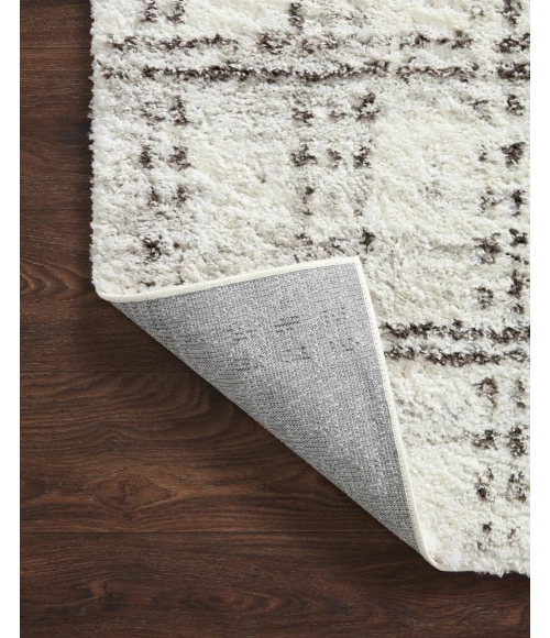 Loloi II Bliss Shag BLS-03 Cream / Grey 2'-7" x 7'-6" Area Rug