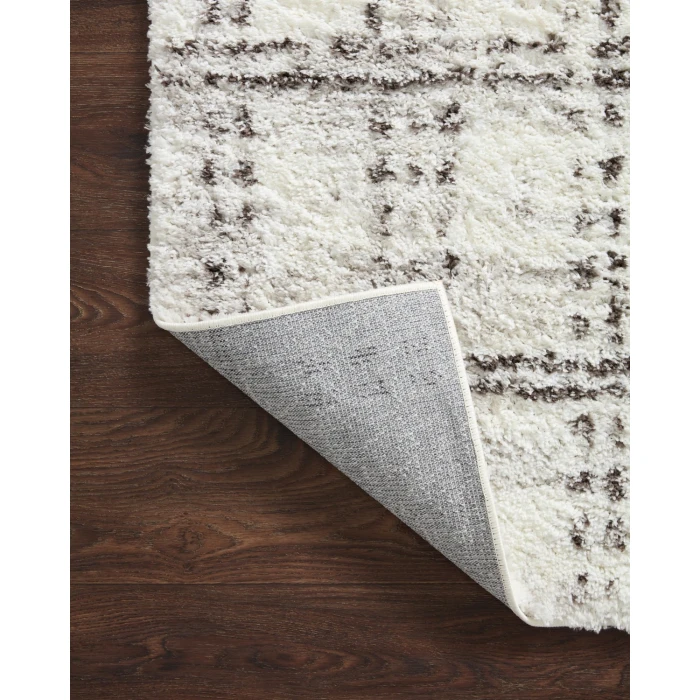 Loloi II Bliss Shag BLS-03 Cream / Grey 18" x 18" Sample Area Rug