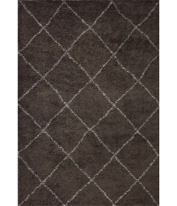 Loloi Bliss Shag BLS-04 Bark / Grey Area Rug 2 ft. 7 in. X 7 ft. 6 in. Rectangle