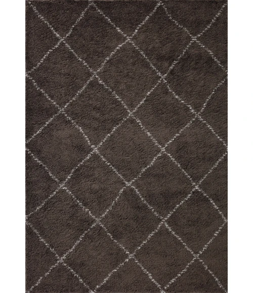 Loloi II Bliss Shag BLS-04 Bark / Grey 2'-7" x 7'-6" Area Rug