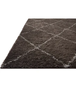 Loloi Bliss Shag BLS-04 Bark / Grey Area Rug 2 ft. 7 in. X 7 ft. 6 in. Rectangle