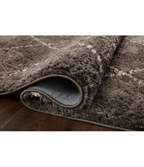 Loloi II Bliss Shag BLS-04 Bark / Grey 2'-7" x 7'-6" Area Rug