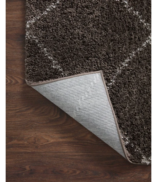 Loloi II Bliss Shag BLS-04 Bark / Grey 2'-7" x 7'-6" Area Rug