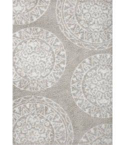 Loloi Bliss Shag BLS-06 Grey / White Area Rug 2 ft. 7 in. X 7 ft. 6 in. Rectangle