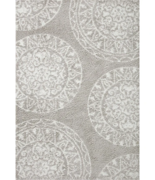 Loloi II Bliss Shag BLS-06 Grey / White 2'-7" x 7'-6" Area Rug