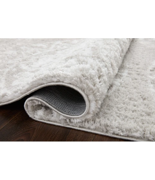 Loloi II Bliss Shag BLS-06 Grey / White 2'-7" x 7'-6" Area Rug