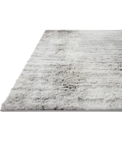Loloi Bliss Shag BLS-07 Grey / Cream Area Rug 2 ft. 7 in. X 7 ft. 6 in. Rectangle