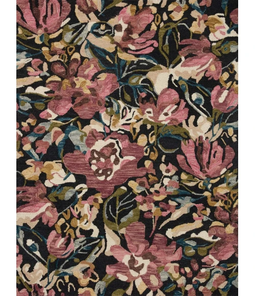 Loloi Belladonna Black / Berry BLM-01 7 ft. 9 in. X 9 ft. 9 in. Rectangle Rug