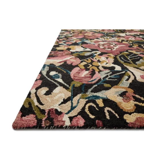 Loloi Belladonna Black / Berry BLM-01 7 ft. 9 in. X 9 ft. 9 in. Rectangle Rug