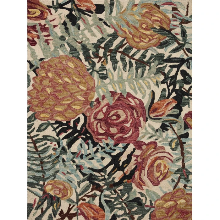 Loloi Belladonna Ivory / Lagoon 2'-3" x 3'-9" Accent Rug