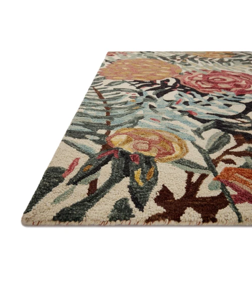 Loloi Belladonna Ivory / Lagoon BLM-02 2 ft. 6 in. X 7 ft. 6 in. Rectangle Rug