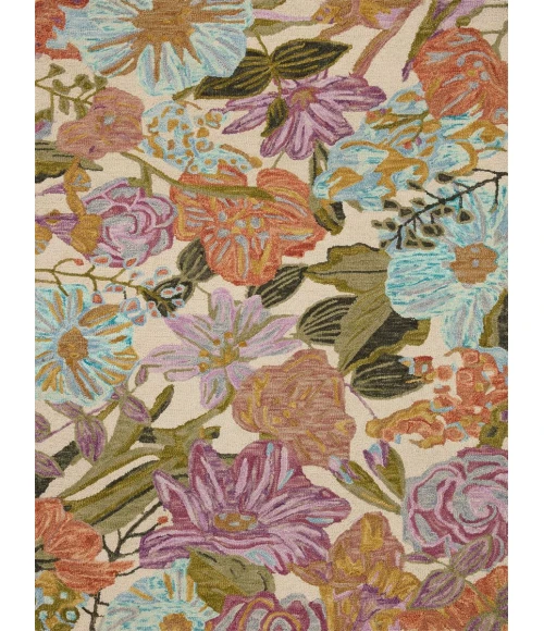 Loloi Belladonna Ivory / Multi 18" x 18" Sample Rug