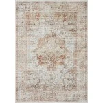 Loloi Bonney BNY-01 Ivory / Sunset Area Rug 18 in. X 18 in. Sample Rectangle
