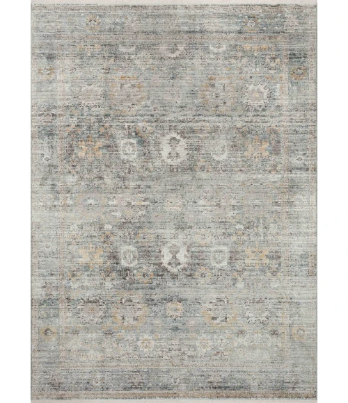 Loloi Bonney BNY-06 Teal / Gold 18" x 18" Sample Area Rug