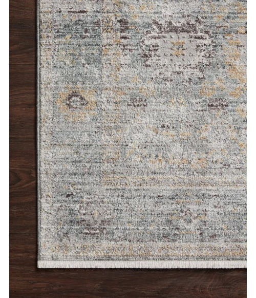 Loloi Bonney BNY-06 Teal / Gold 18" x 18" Sample Area Rug