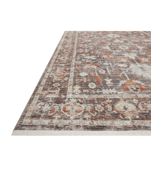 Loloi Bonney BNY-07 Charcoal / Spice 2'-0" x 3'-0" Area Rug