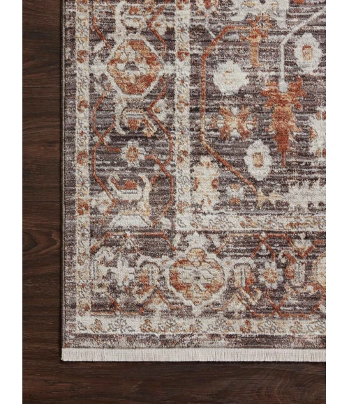 Loloi Bonney BNY-07 Charcoal / Spice 2'-0" x 3'-0" Area Rug