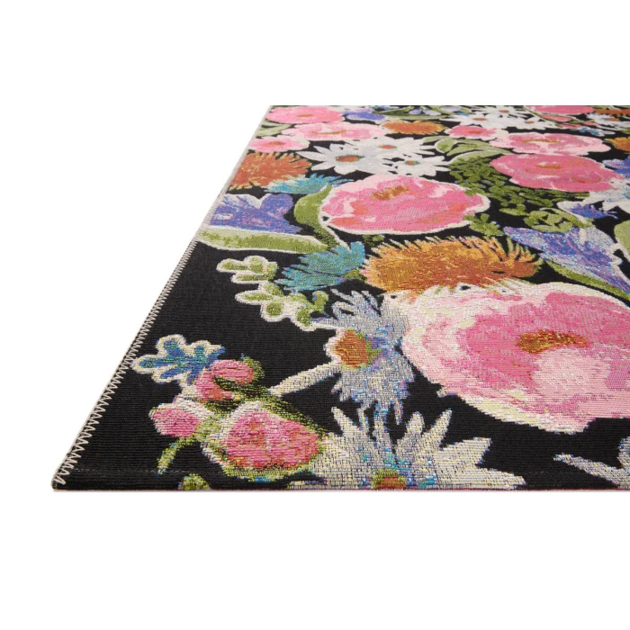 Loloi II Botanical Black / Multi 2'-5" x 3'-11" Accent Rug