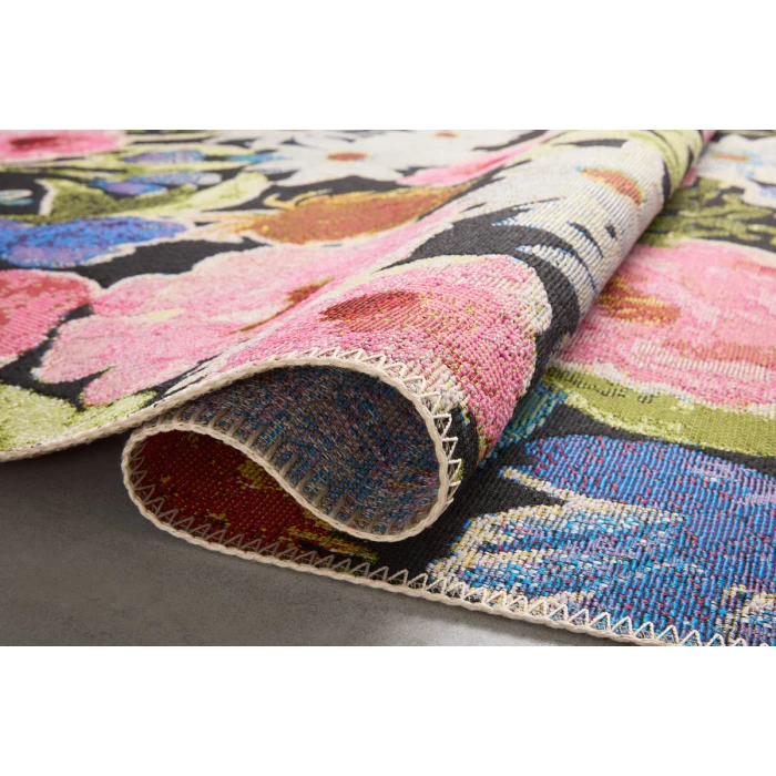 Loloi II Botanical Black / Multi 2'-5" x 3'-11" Accent Rug
