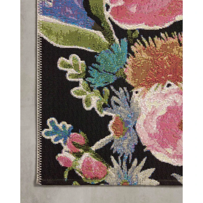 Loloi II Botanical Black / Multi 2'-5" x 3'-11" Accent Rug
