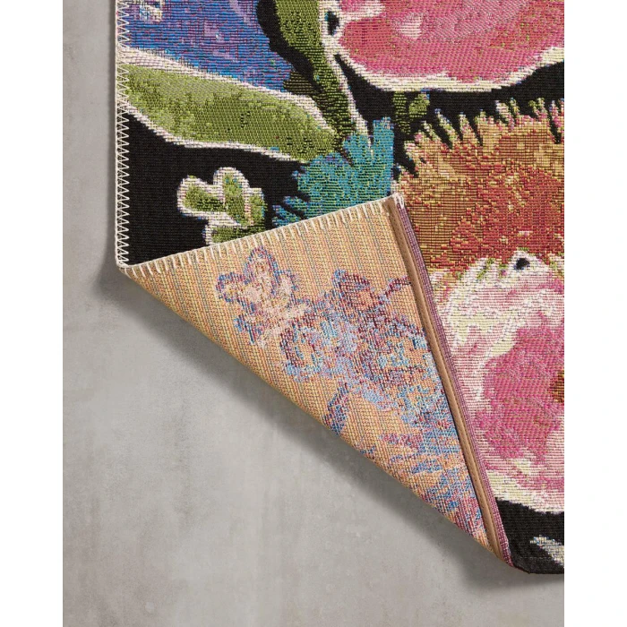 Loloi II Botanical Black / Multi 2'-5" x 3'-11" Accent Rug