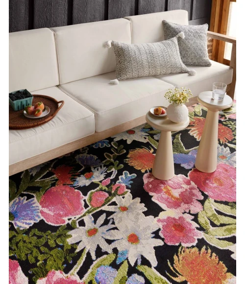 Loloi II Botanical Black / Multi 5'-3" x 7'-8" Area Rug
