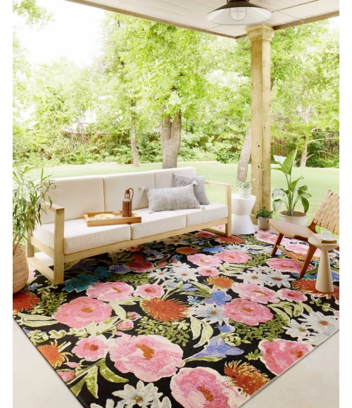 Loloi II Botanical Black / Multi 5'-3" x 7'-8" Area Rug
