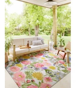 Loloi Botanical BOT-01 Ivory / Multi Area Rug 5 ft. 3 in. X 7 ft. 8 in. Rectangle