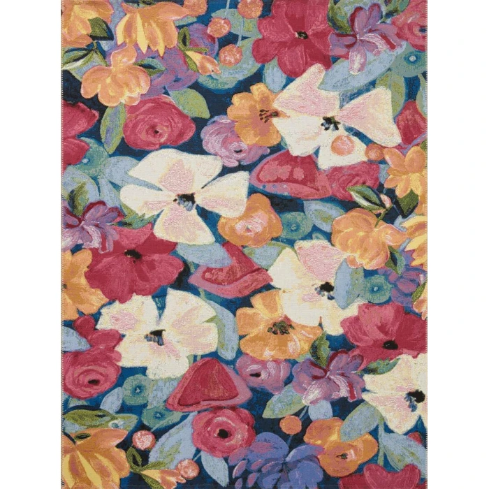 Loloi II Botanical Navy / Multi 2'-5" x 3'-11" Accent Rug