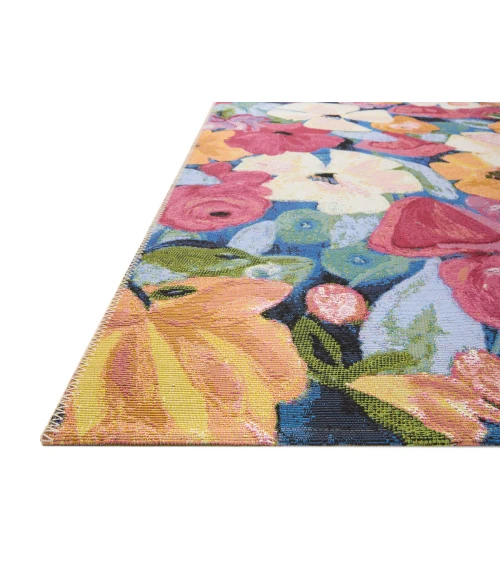 Loloi Botanical Navy / Multi BOT-02 5 ft. 3 in. X 7 ft. 8 in. Rectangle Rug