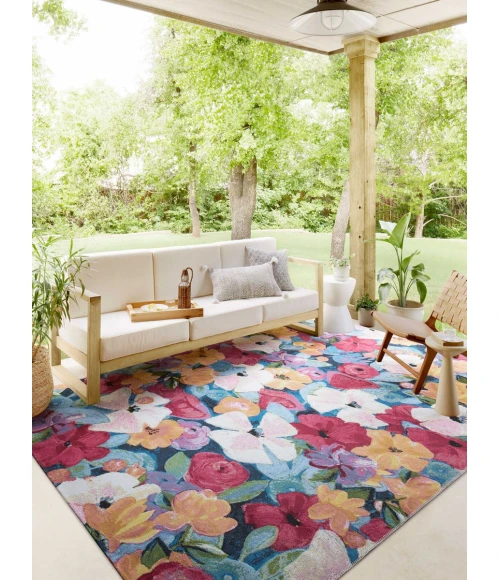 Loloi Botanical Navy / Multi BOT-02 5 ft. 3 in. X 7 ft. 8 in. Rectangle Rug