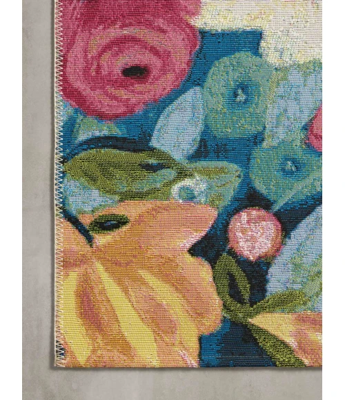 Loloi Botanical Navy / Multi BOT-02 5 ft. 3 in. X 7 ft. 8 in. Rectangle Rug