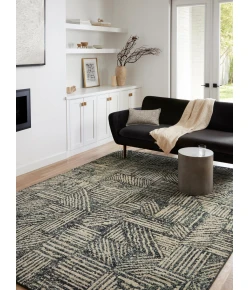 Loloi Bowery BOW-01 MIDNIGHT / TAUPE Area Rug 18 in. X 18 in. Sample