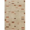 Loloi Bowery BOW-02 TANGERINE / TAUPE Area Rug 18 in. X 18 in. Sample