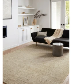 Loloi Bowery BOW-05 BEIGE / PEPPER Area Rug 6 ft. 7 in. X 9 ft. 7 in. Rectangle