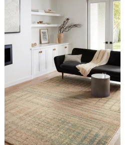 Loloi Bowery BOW-07 BEIGE / MULTI Area Rug 18 in. X 18 in. Sample