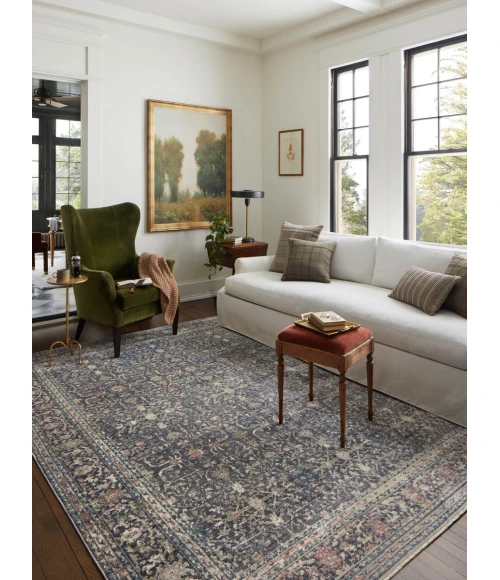 Jean Stoffer x Loloi Bradbury Midnight / Multi BRU-01 2 ft. 6 in. X 12 ft. Rectangle Rug