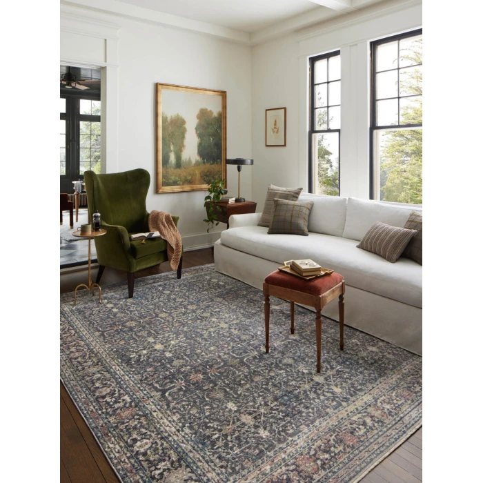 Jean Stoffer x Loloi Bradbury Midnight / Multi BRU-01 2 ft. 7 in. X 4 ft. Rectangle Rug