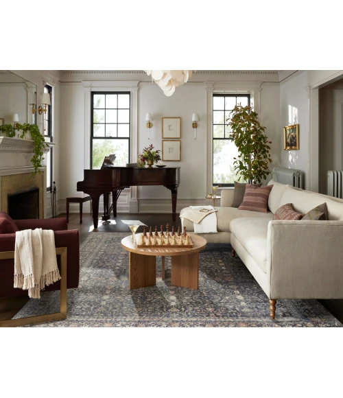 Jean Stoffer x Loloi Bradbury Midnight / Multi BRU-01 2 ft. 6 in. X 12 ft. Rectangle Rug