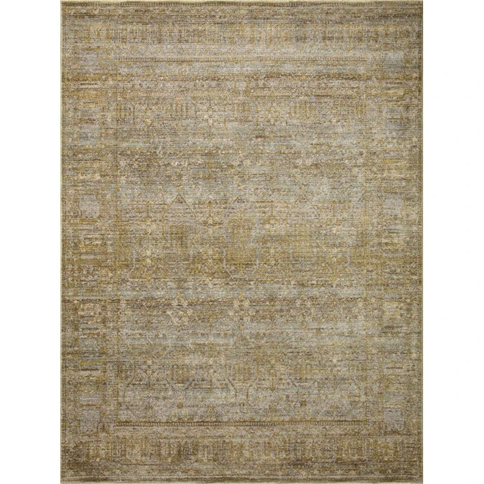 Jean Stoffer x Loloi Bradbury Dove / Gold BRU-02 2 ft. 7 in. X 4 ft. Rectangle Rug